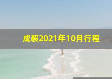 成毅2021年10月行程