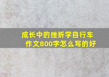 成长中的挫折学自行车作文800字怎么写的好