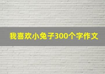 我喜欢小兔子300个字作文