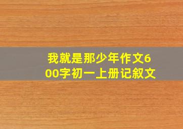 我就是那少年作文600字初一上册记叙文