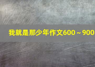 我就是那少年作文600～900