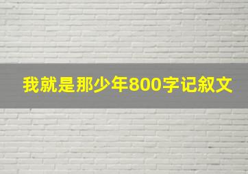 我就是那少年800字记叙文