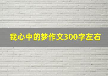 我心中的梦作文300字左右