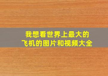 我想看世界上最大的飞机的图片和视频大全