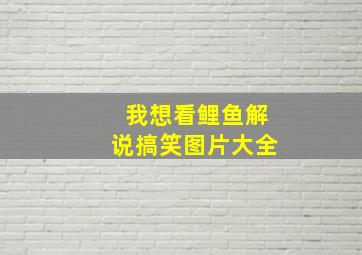 我想看鲤鱼解说搞笑图片大全