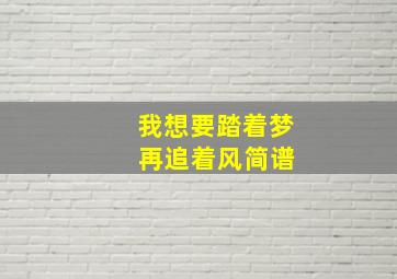 我想要踏着梦 再追着风简谱