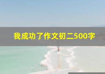 我成功了作文初二500字