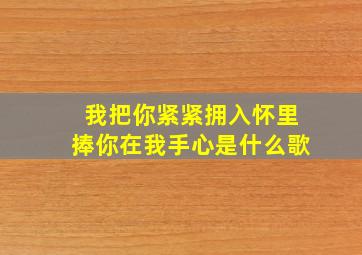 我把你紧紧拥入怀里捧你在我手心是什么歌