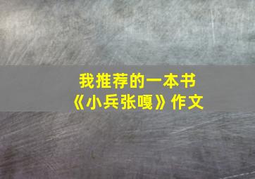 我推荐的一本书《小兵张嘎》作文