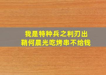 我是特种兵之利刃出鞘何晨光吃烤串不给钱