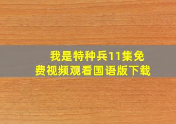 我是特种兵11集免费视频观看国语版下载