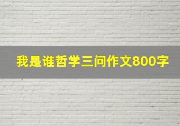 我是谁哲学三问作文800字