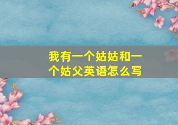 我有一个姑姑和一个姑父英语怎么写