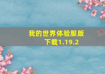 我的世界体验服版下载1.19.2