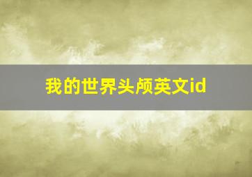 我的世界头颅英文id