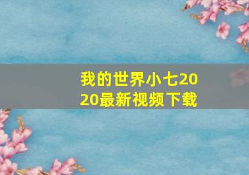 我的世界小七2020最新视频下载