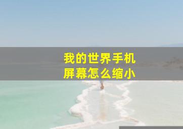 我的世界手机屏幕怎么缩小