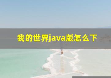 我的世界java版怎么下