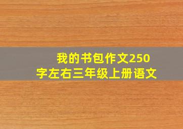 我的书包作文250字左右三年级上册语文