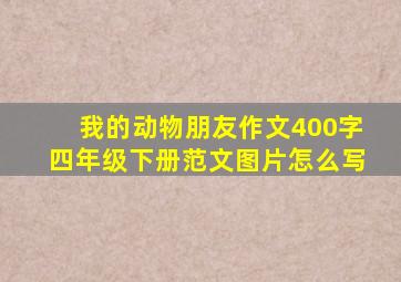 我的动物朋友作文400字四年级下册范文图片怎么写