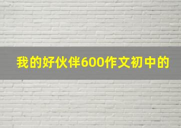 我的好伙伴600作文初中的