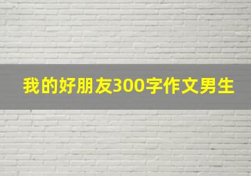 我的好朋友300字作文男生