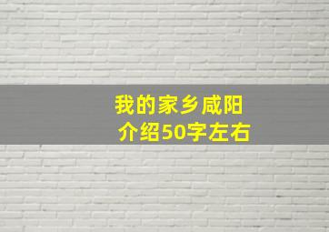 我的家乡咸阳介绍50字左右