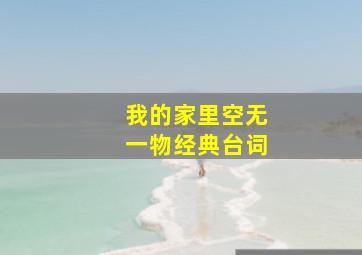 我的家里空无一物经典台词