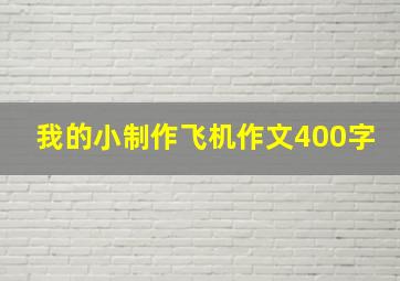 我的小制作飞机作文400字