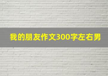 我的朋友作文300字左右男