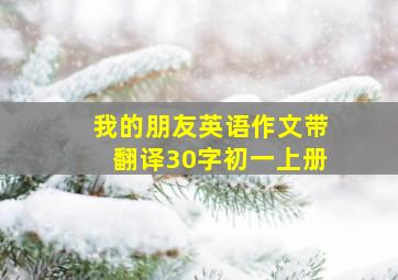 我的朋友英语作文带翻译30字初一上册