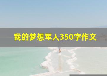 我的梦想军人350字作文