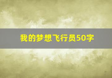 我的梦想飞行员50字