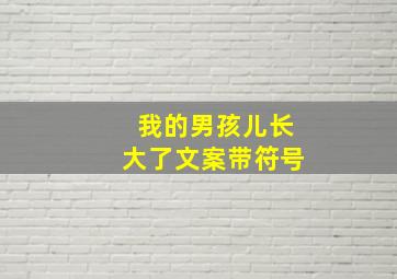 我的男孩儿长大了文案带符号