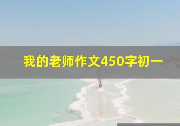 我的老师作文450字初一