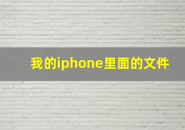 我的iphone里面的文件