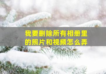 我要删除所有相册里的照片和视频怎么弄