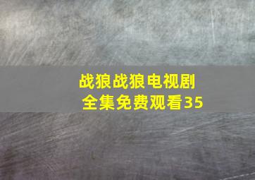 战狼战狼电视剧全集免费观看35