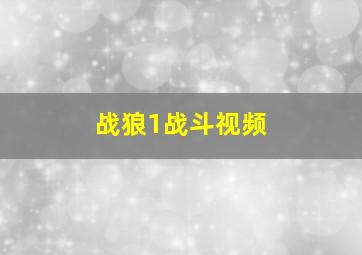 战狼1战斗视频