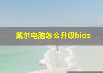 戴尔电脑怎么升级bios