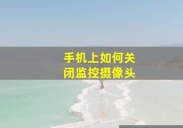 手机上如何关闭监控摄像头