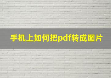 手机上如何把pdf转成图片