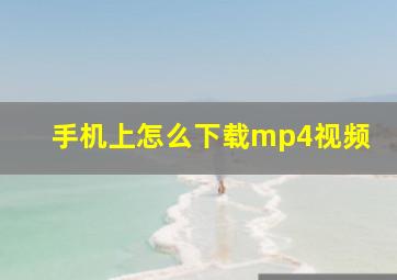 手机上怎么下载mp4视频