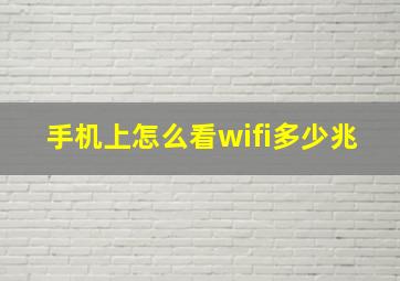 手机上怎么看wifi多少兆