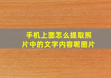 手机上面怎么提取照片中的文字内容呢图片