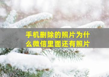 手机删除的照片为什么微信里面还有照片