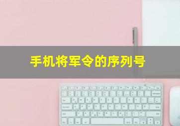 手机将军令的序列号