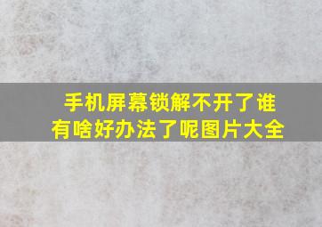 手机屏幕锁解不开了谁有啥好办法了呢图片大全