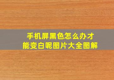 手机屏黑色怎么办才能变白呢图片大全图解