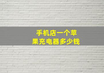 手机店一个苹果充电器多少钱